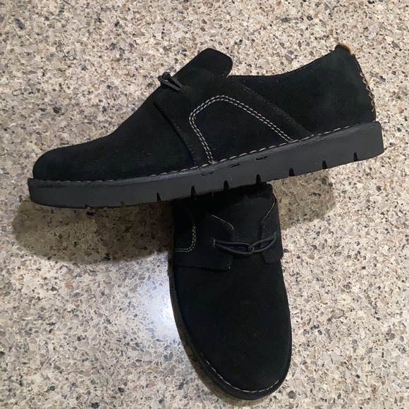 Clarks Artisan Unstructured Featherweight Black Suede Slip On Shoe Size 6.5 - Picture 8 of 10